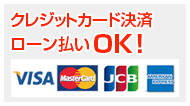 クレジットカード決済・ローン払いＯＫ！